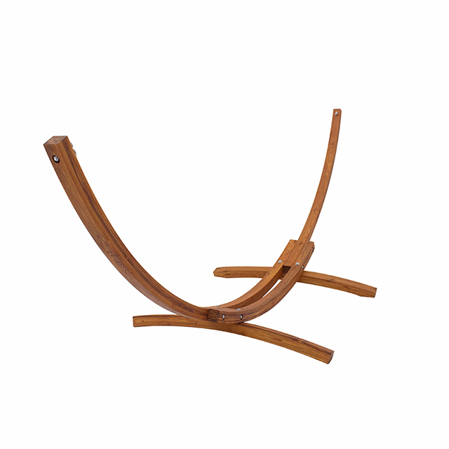 Soporte de hamaca de madera curvada natural, soporte universal para jard&iacute;n, picnic, campamento, hamaca de madera para 2 personas, soporte de arco resistente, capacidad de 400 libras