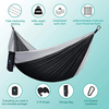 Camping Hammock Kahekordsed kaasaskantavad v&otilde;rkkiiged, millel on 2 puurihma ja kinnitatud kandekott v&auml;ljas, siseruumides, rannas, telkimiseks